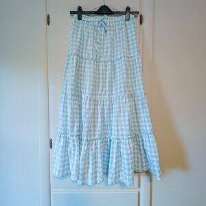 Talulah | Gingham Maxi Skirt | L